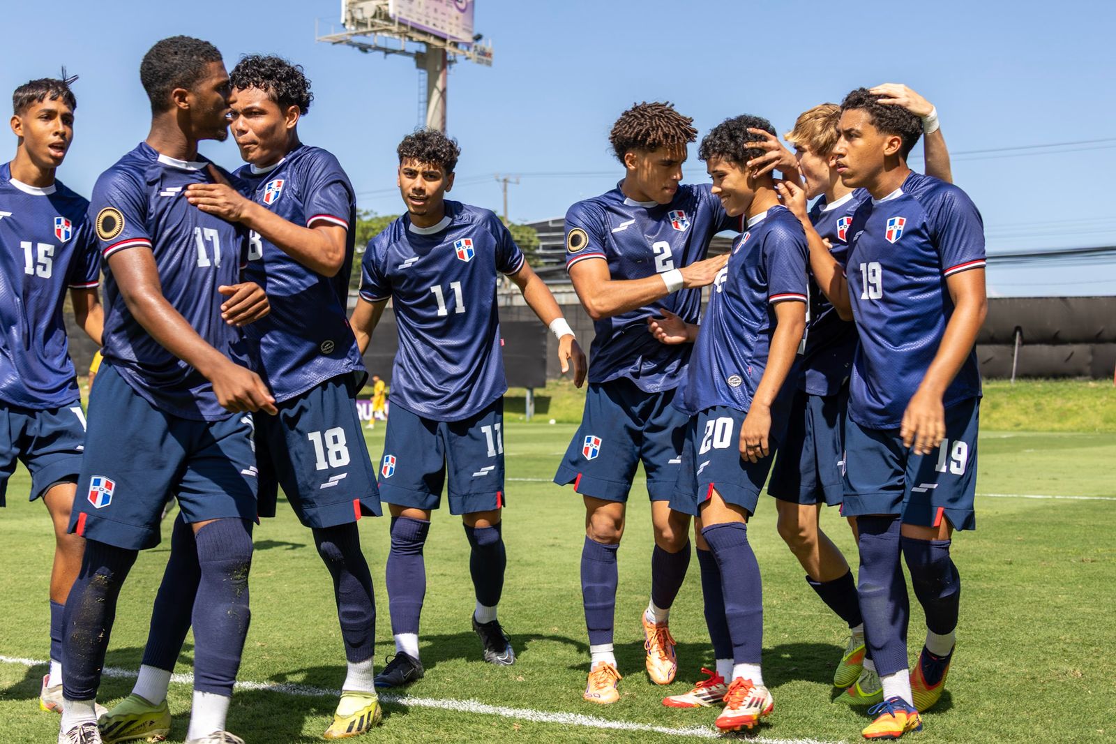 República Dominicana suma otra victoria contundente y se afianza como líder del Grupo C en el Clasificatorio Sub-20 de CONCACAF
