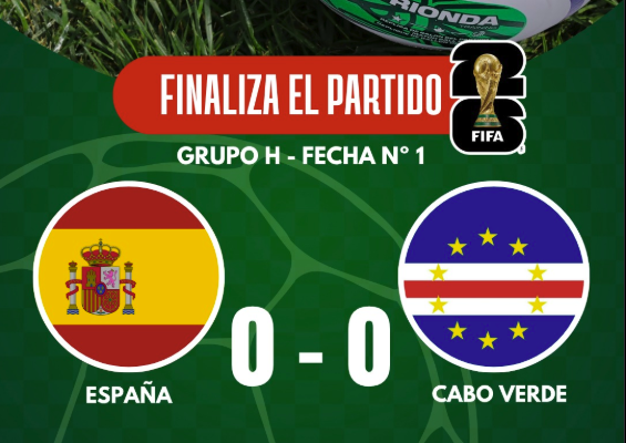 Histórico resultado para Cabo Verde! La selección africana empató 0-0 frente a España