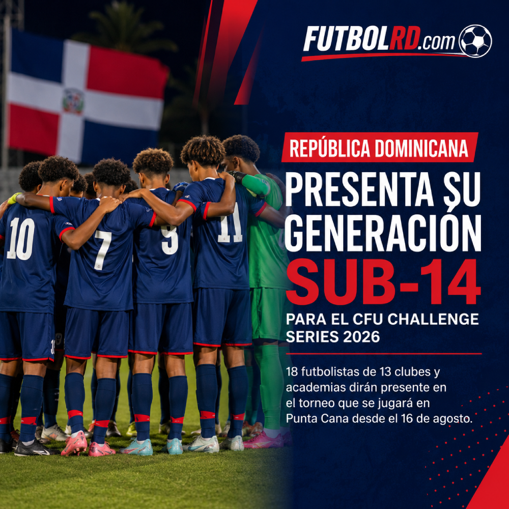República Dominicana presenta su generación Sub-14 para el CFU Challenge Series 2026