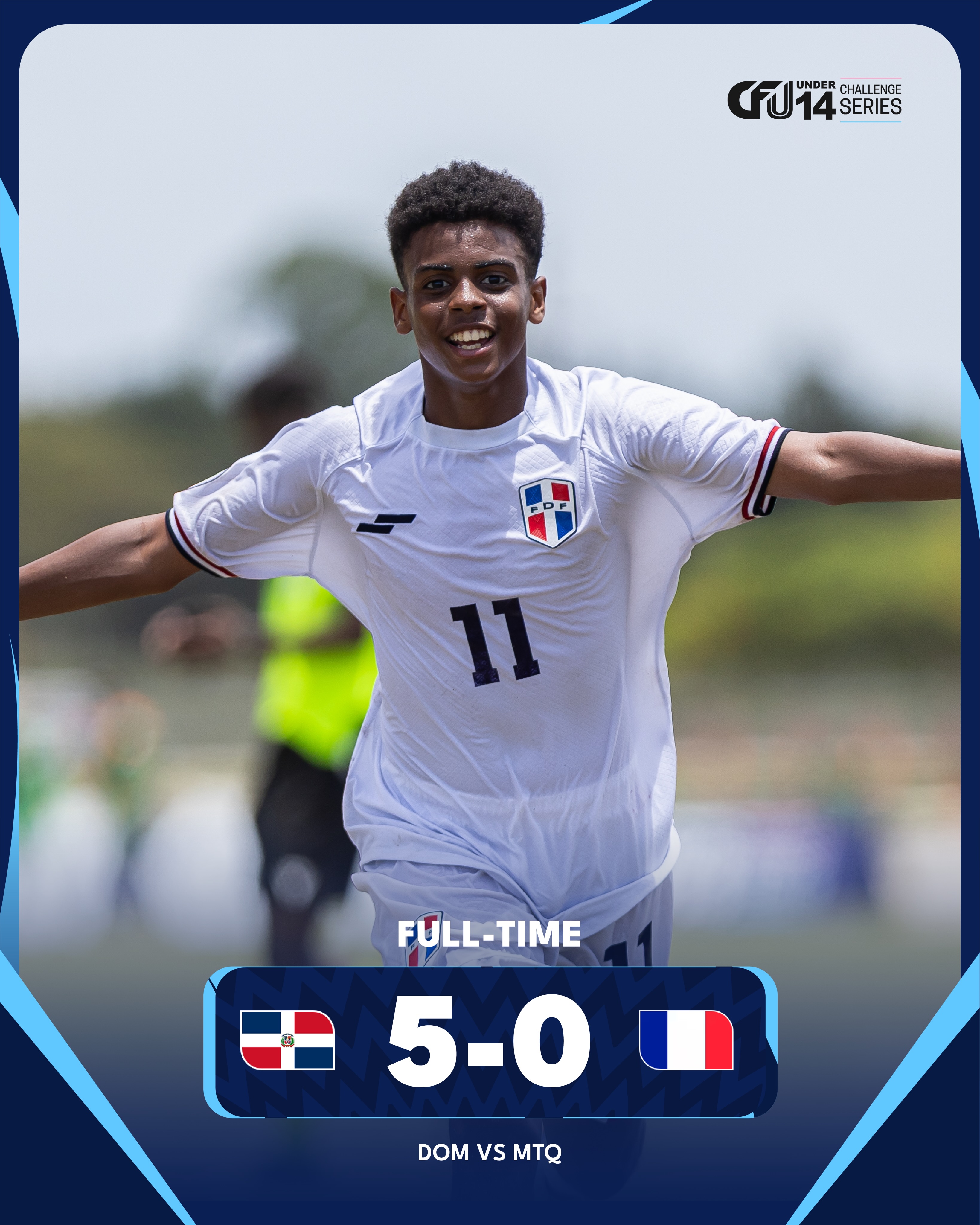 República Dominicana golea 5-0 a Martinica en su debut en el CFU U14 Challenge Series 2026